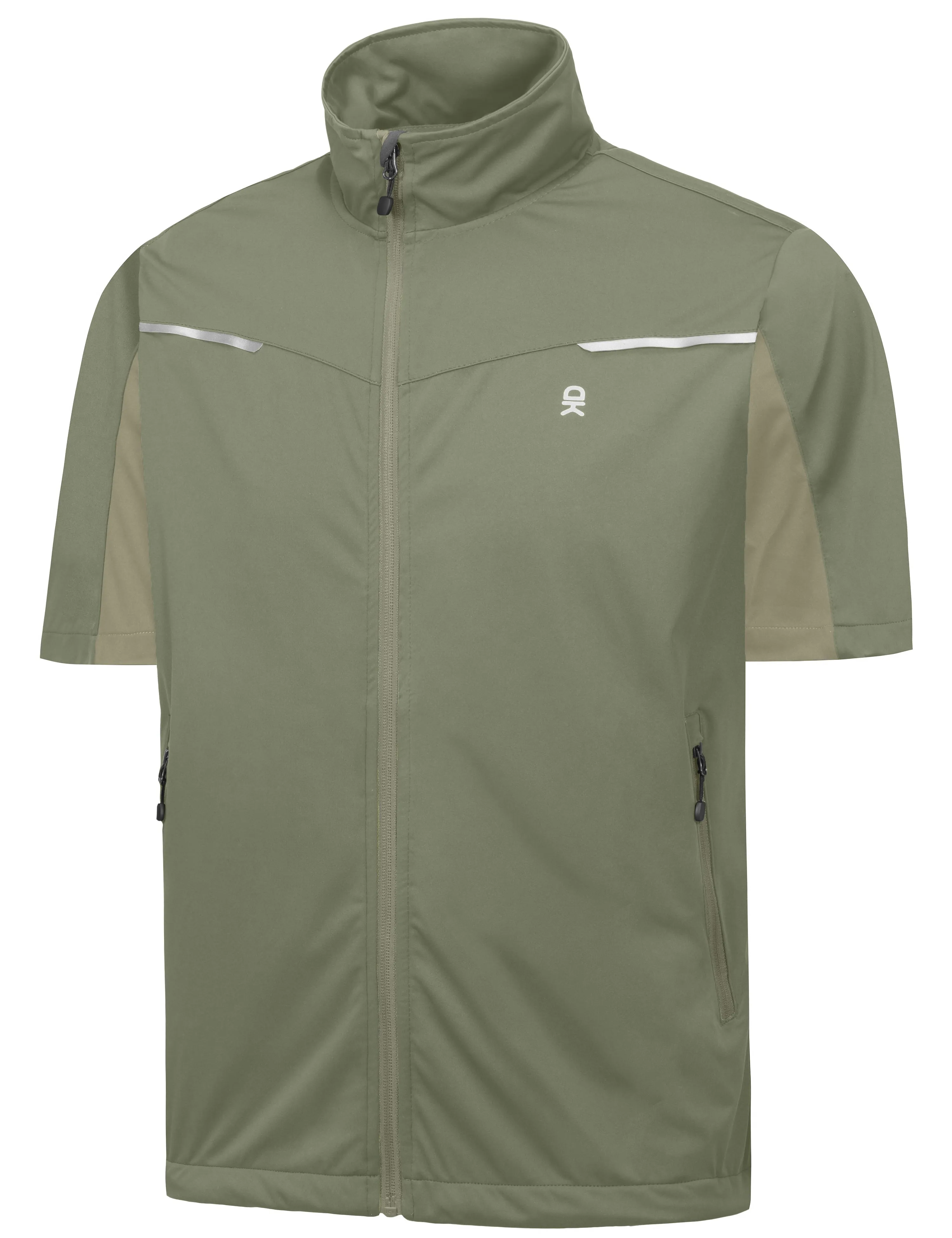 Men's Lightweight Short Sleeve Running Softshell Shirt Jacket