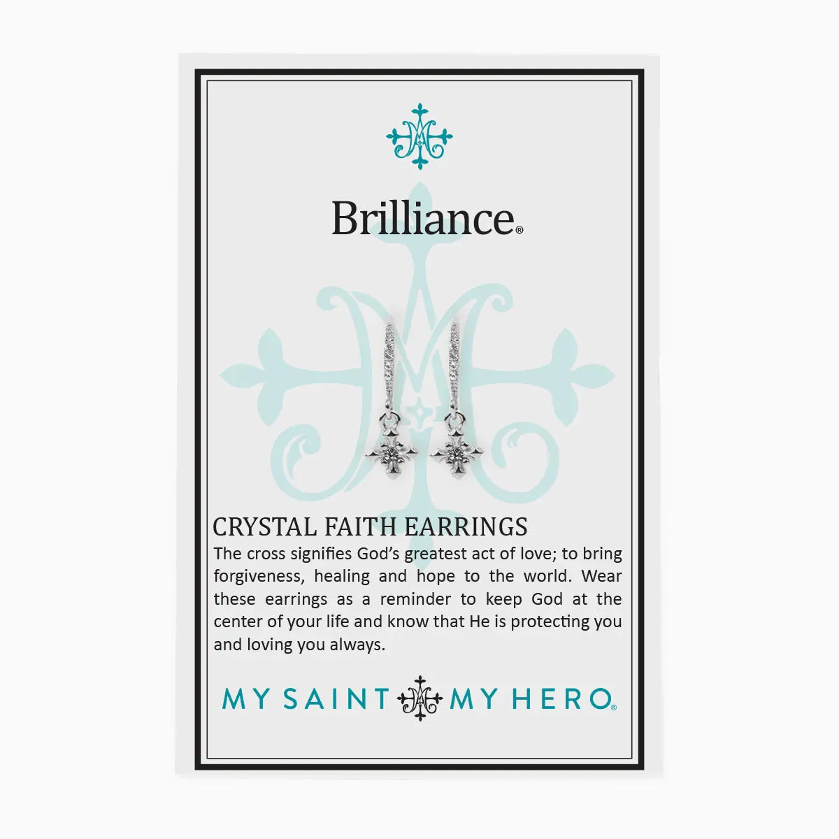 My Saint My Hero Brilliance Crystal Faith Earrings