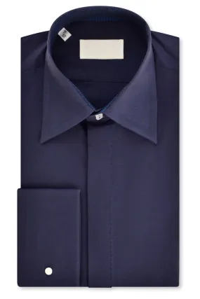 Navy Forward Point Collar Shirt