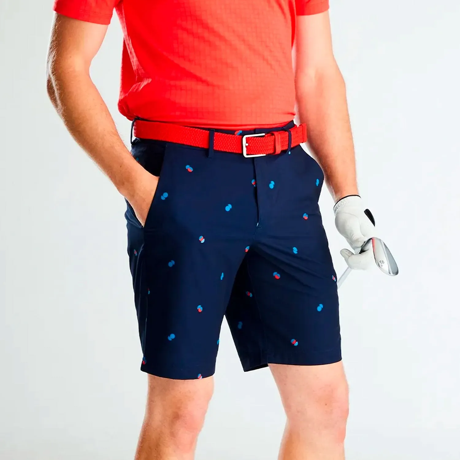 Ping Swift Split Ball Golf Shorts - Navy Multi