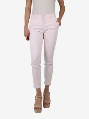 Pink slim trousers - size UK 6