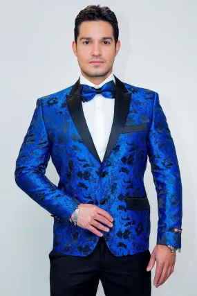 "Amsterdam" Royal Blue Tuxedo Jacket (Separates)