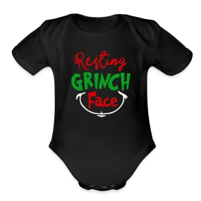 “Resting Grinch Face”-Organic Short Sleeve Baby Bodysuit