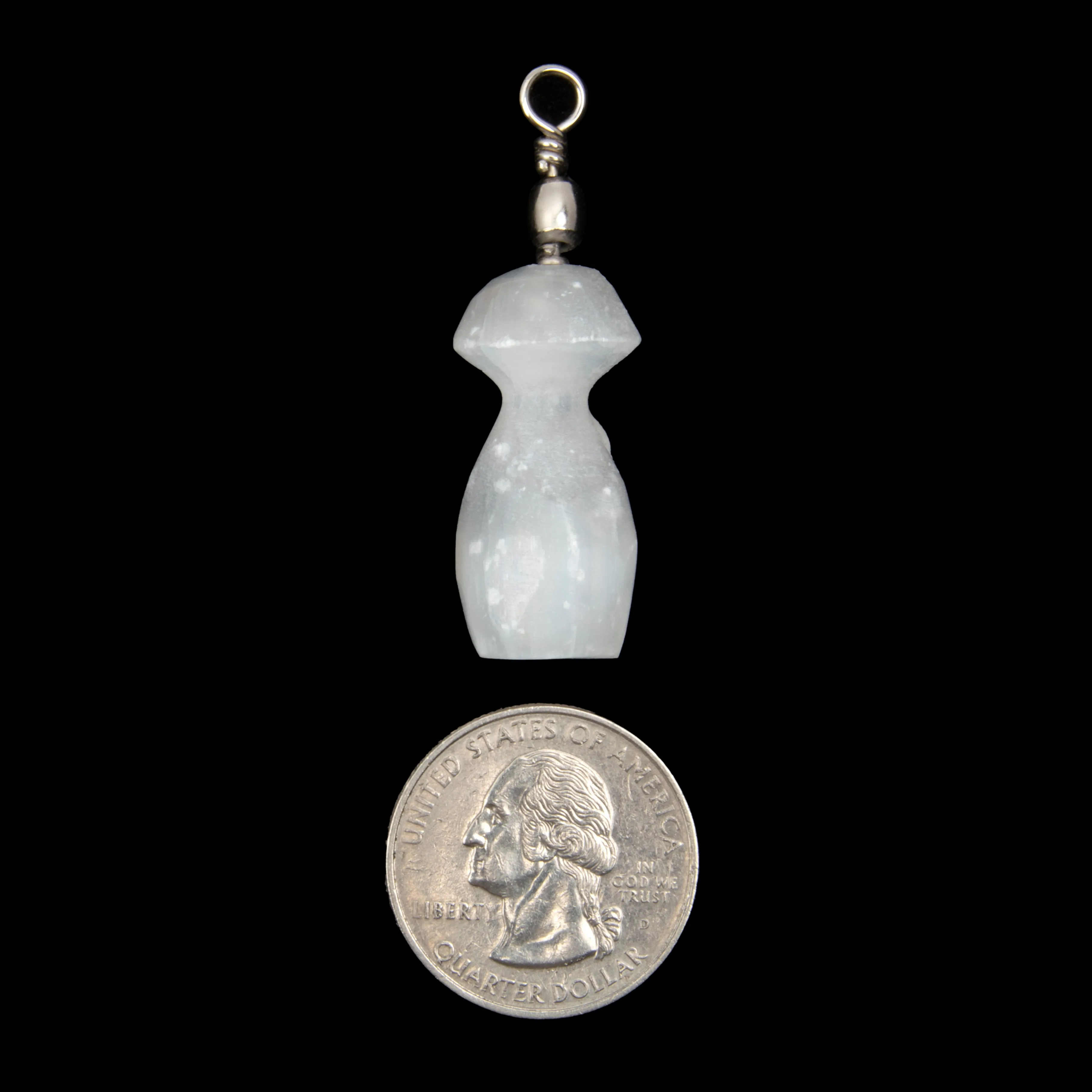 Selenite - Mushroom Pendant