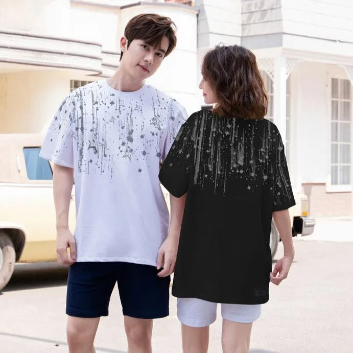 Starlight Graphic 3D Effect Oversized Tee - 2040