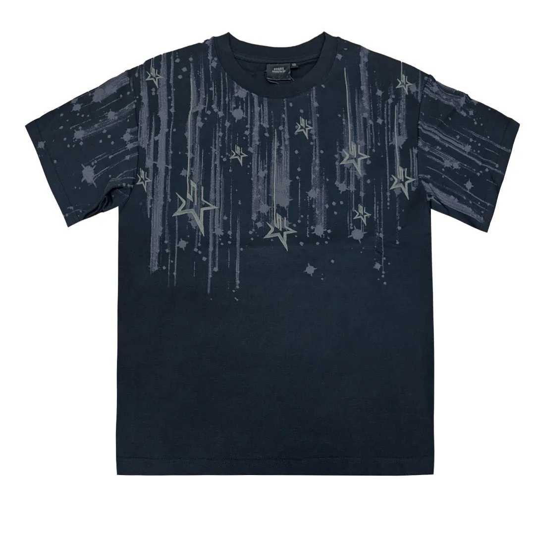 Starlight Graphic 3D Effect Oversized Tee - 2040