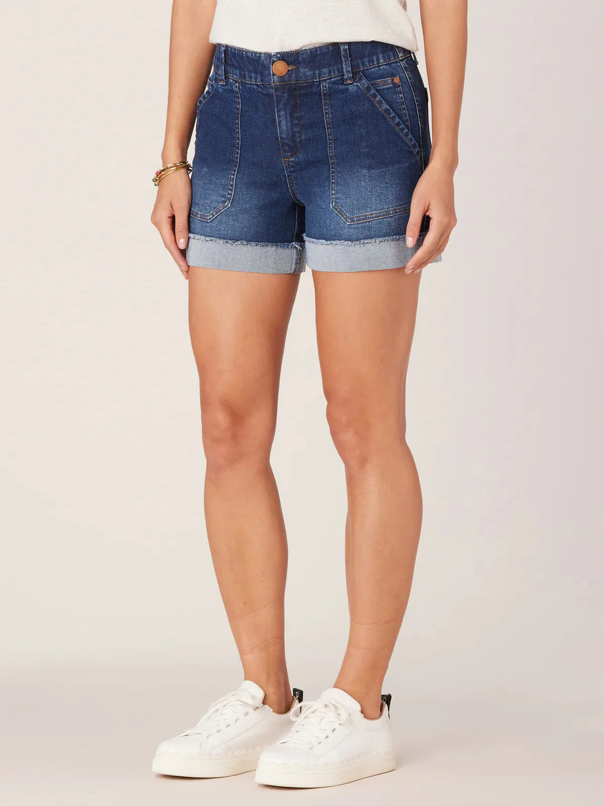 The Janie 4.5" Cuffed AbSolution Denim Short