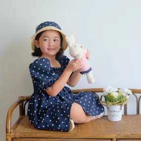 Victoria kids - Navy blue polka