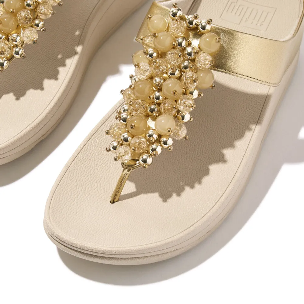 รองเท้าแตะแบบหูหนีบ ผู้หญิง รุ่น FINO BAUBLE-BEAD TOE-POST SANDALS